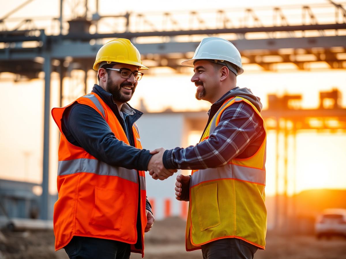 Professionisti che collaborano in cantiere